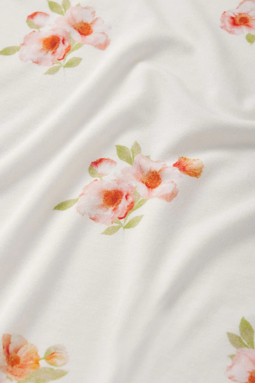 GISELE PRINTED SHORT SLEEVE CROP PJ SET (FLORAL BLOOM/VANILLA) - EBERJEY
