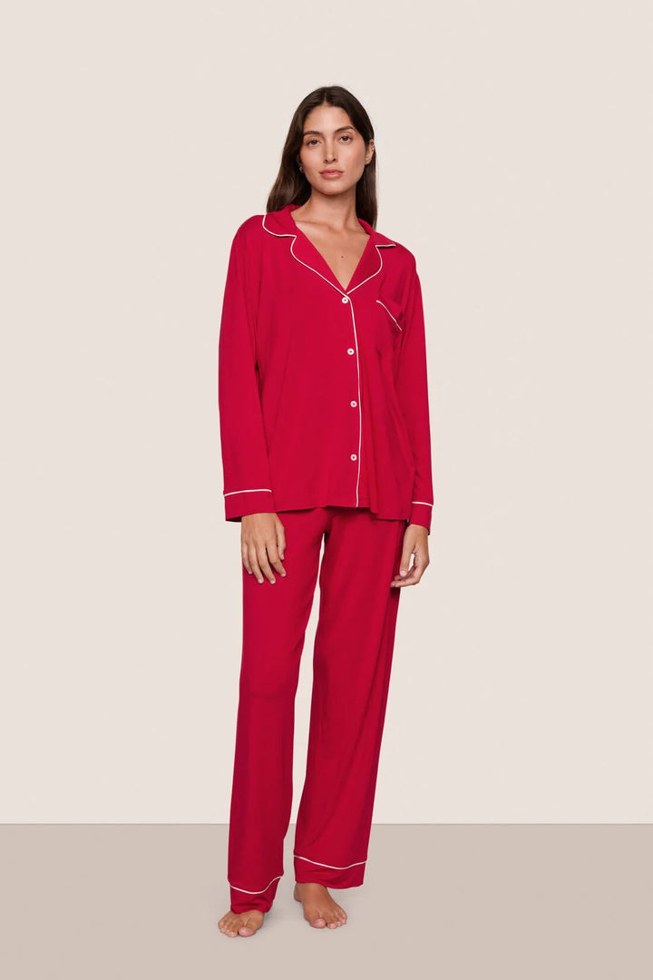 GISELE LONG PJ SET (HOLLY RED/IVORY) - EBERJEY