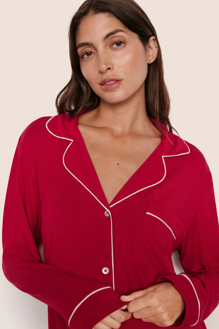 GISELE LONG PJ SET (HOLLY RED/IVORY) - EBERJEY