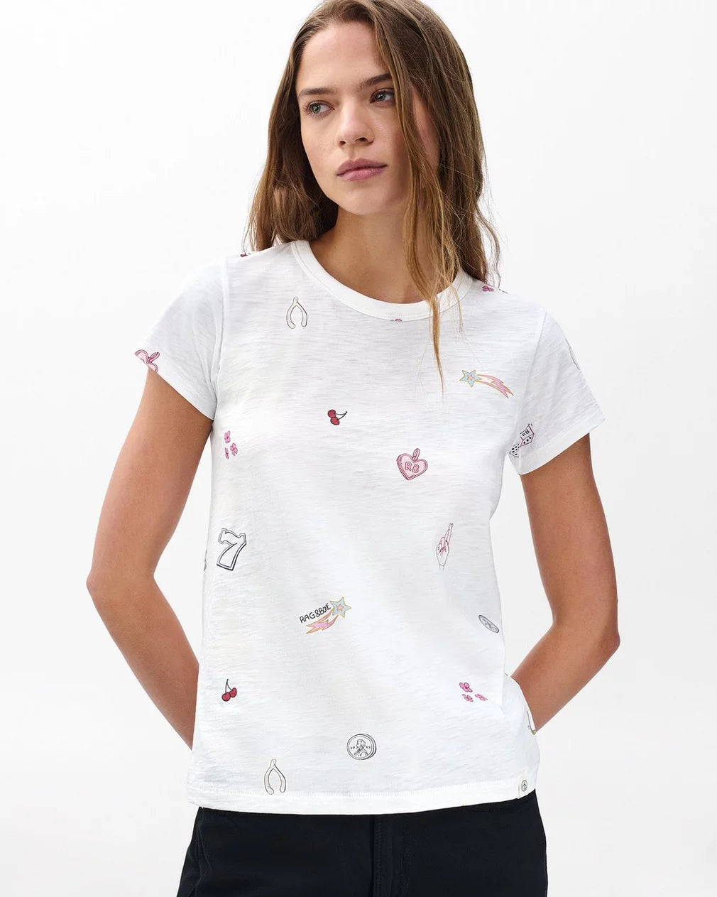 ALL OVER LUCKY CHARM TEE - RAG & BONE