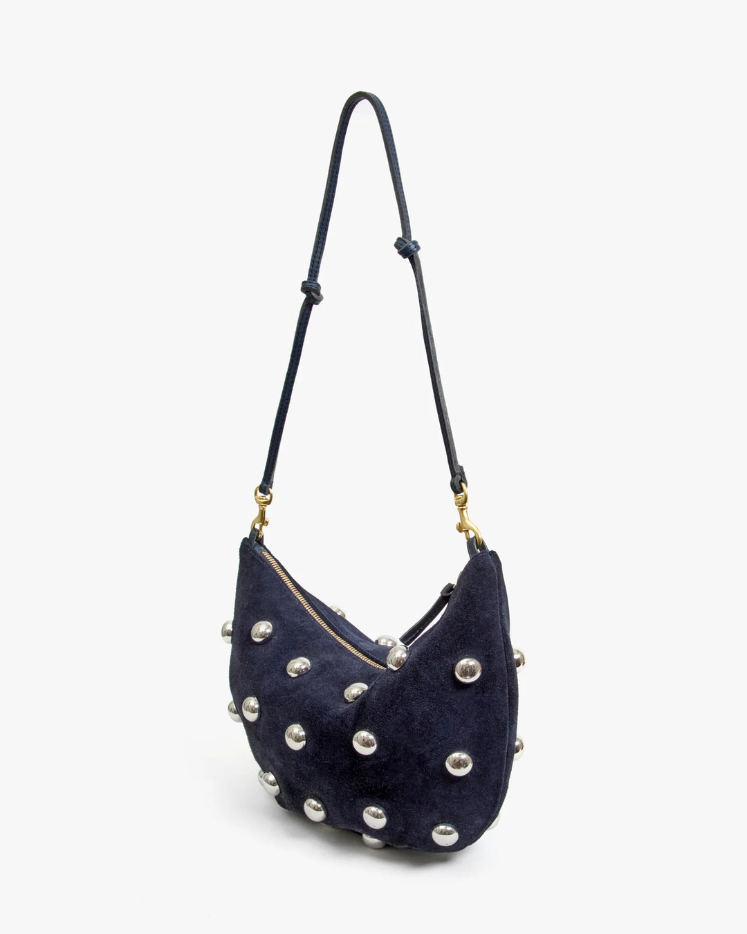 LUNE NAVY BAG WITH STUDS - CLARE V.