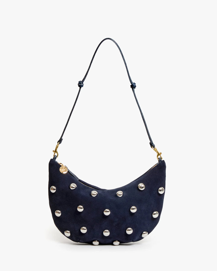 LUNE NAVY BAG WITH STUDS - CLARE V.