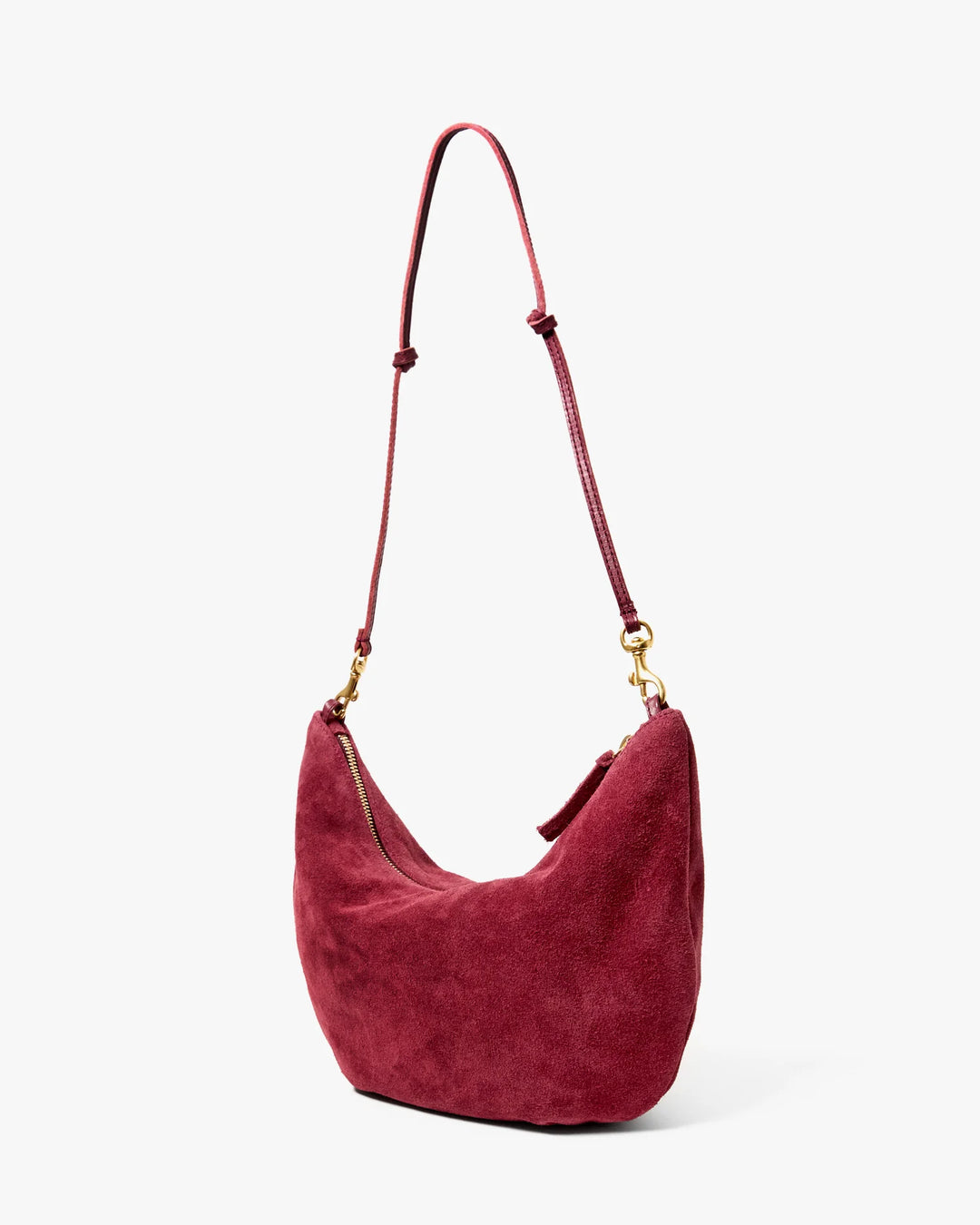 LUNE SUEDE BAG (CURRANT) - CLARE V.
