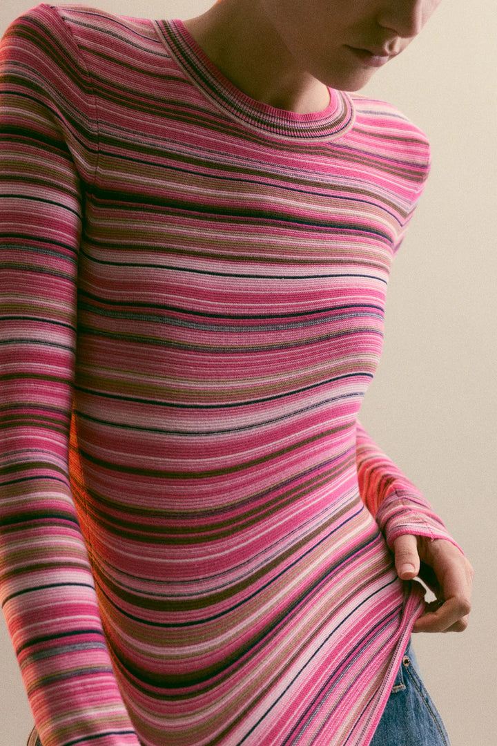 MADISON SWEATER (PINK BROWN MULTI) - PISTOLA