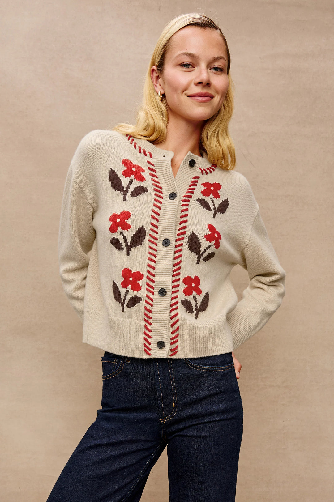 MAVIE BLANKET STITCH CARDIGAN - RAILS