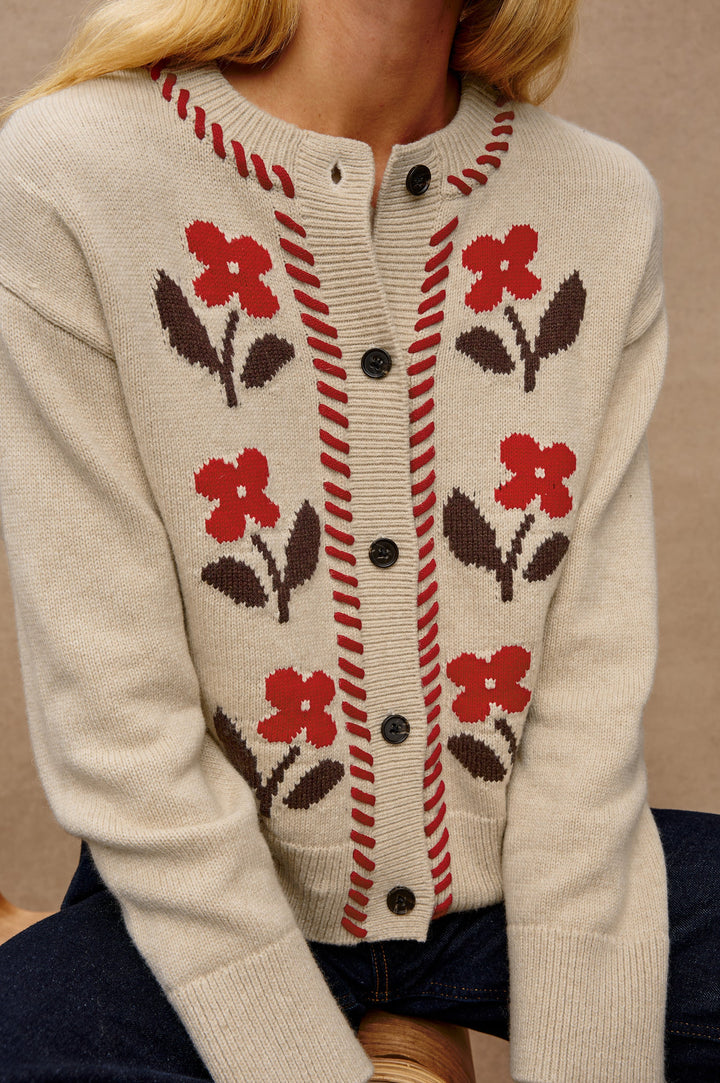 MAVIE BLANKET STITCH CARDIGAN - RAILS