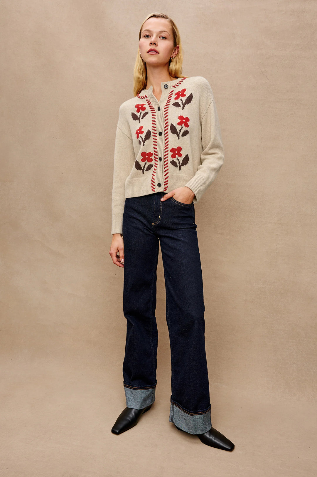 MAVIE BLANKET STITCH CARDIGAN - RAILS