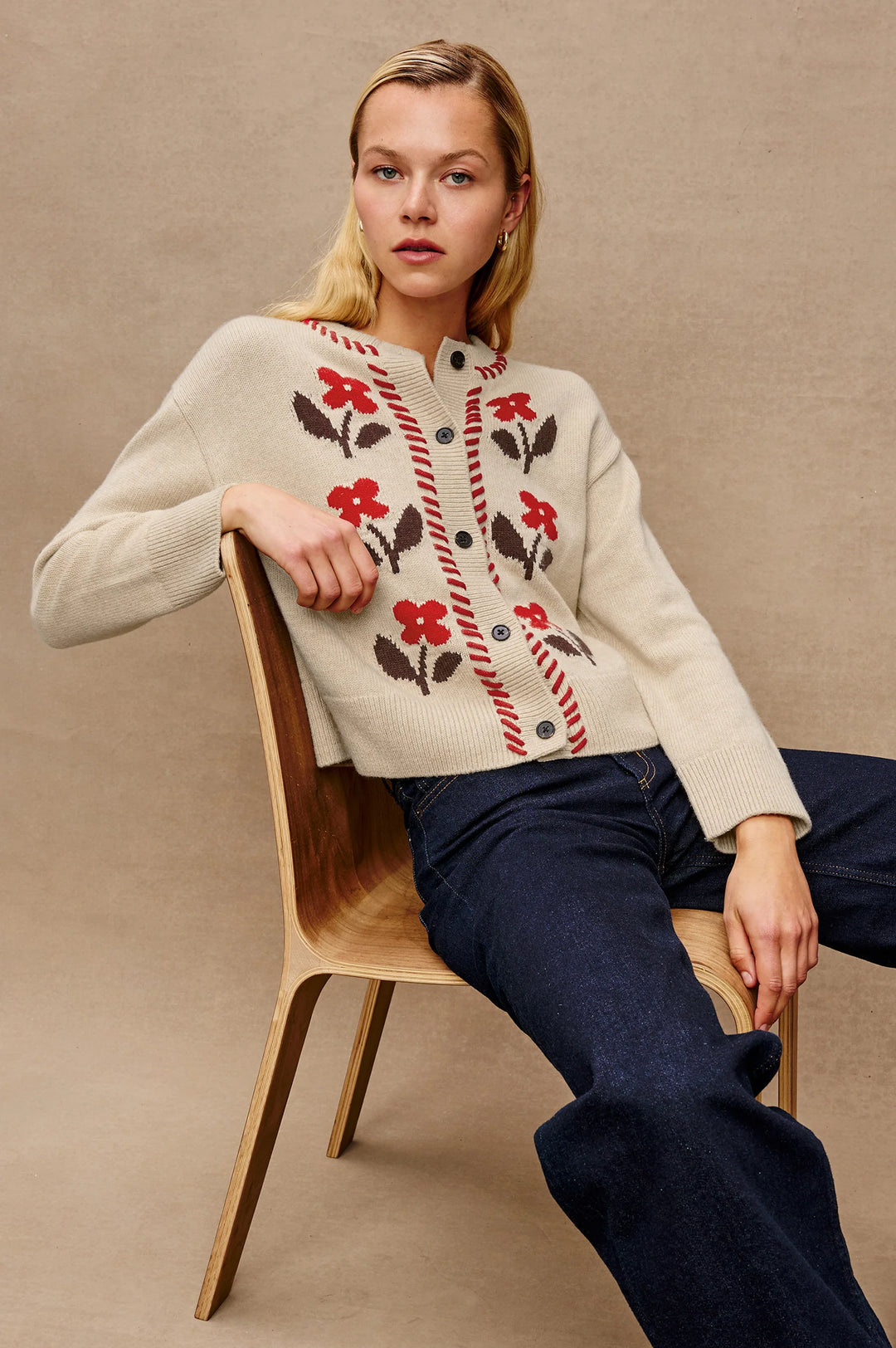 MAVIE BLANKET STITCH CARDIGAN - RAILS