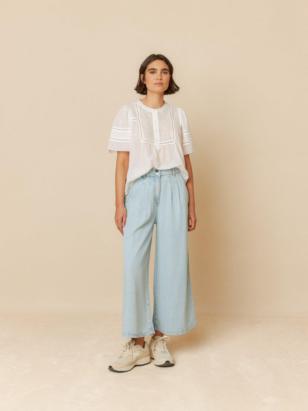 EMBROIDERED VOILE BLOUSE - INDI&COLD