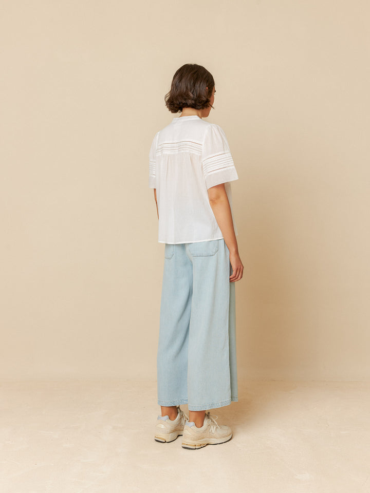 EMBROIDERED VOILE BLOUSE - INDI&COLD