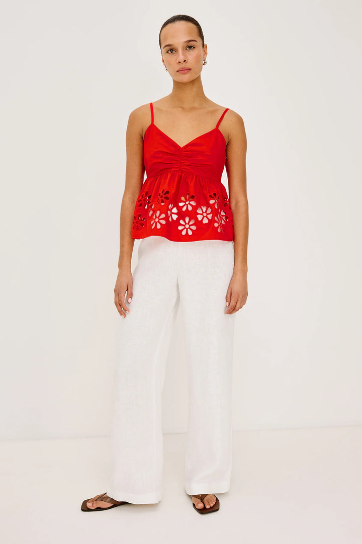 MERU CUTWORK TOP (SCARLET) - RAILS