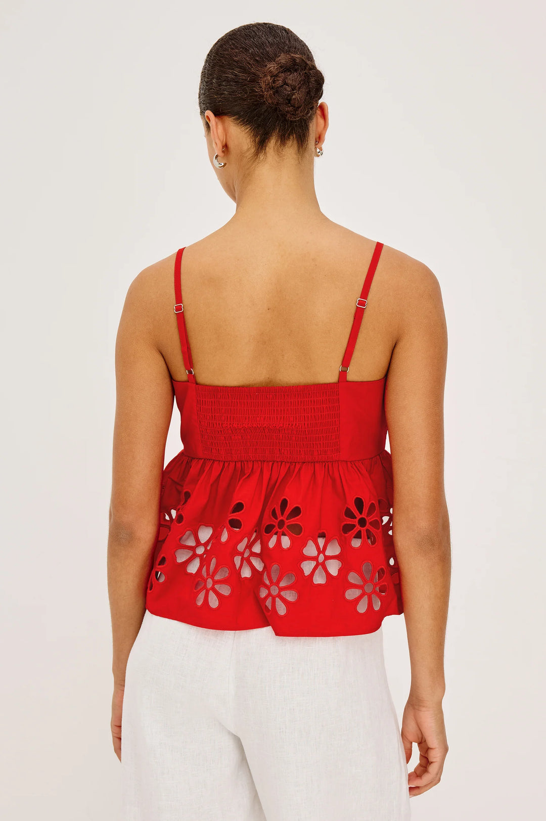 MERU CUTWORK TOP (SCARLET) - RAILS