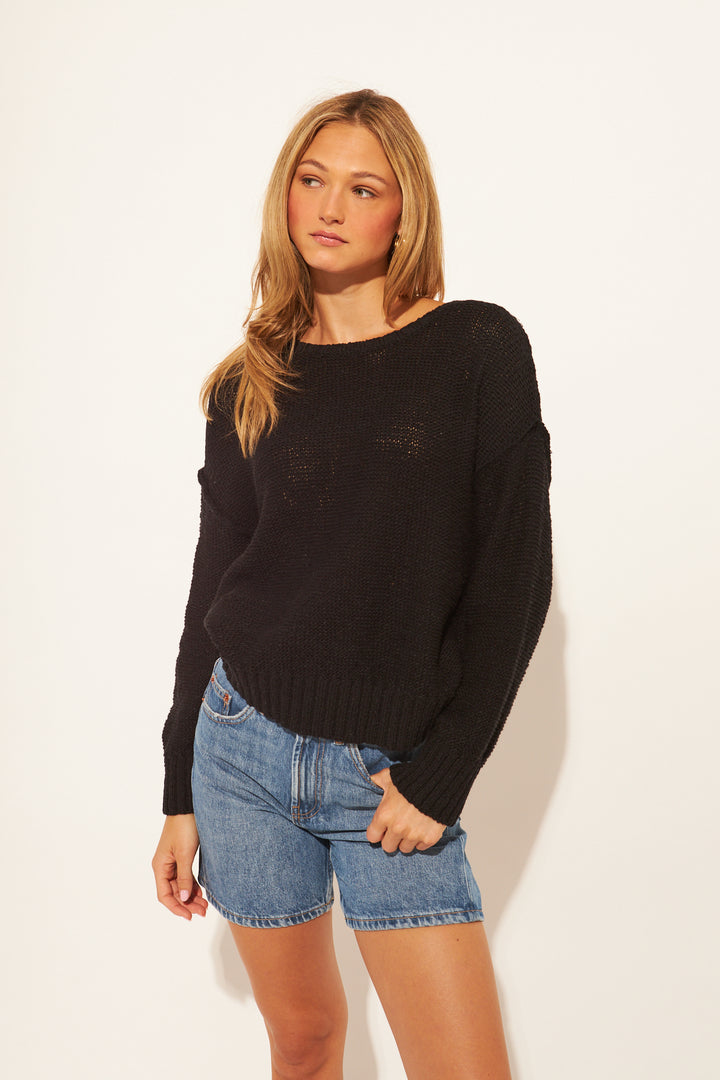 MILLER SWEATER (CAVIAR) - JOHN+JENN