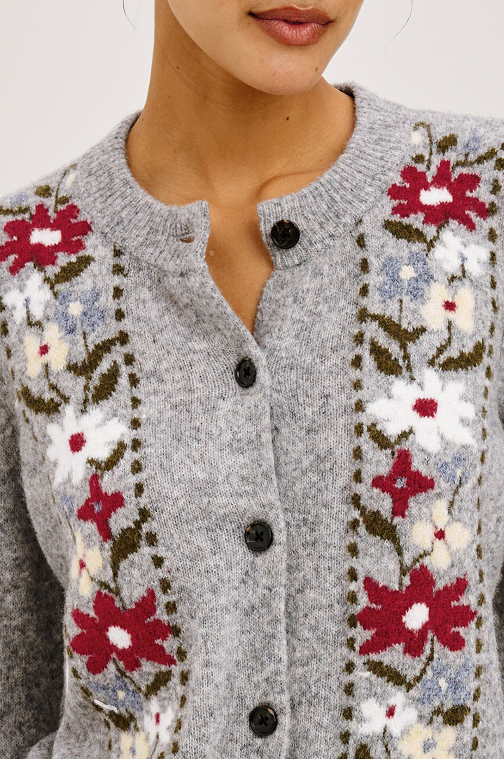 MILLIE CARDIGAN (GREY FLORA) - RAILS