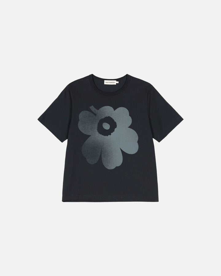 ERNA UNIKKO PLACEMENT KIOSKI T-SHIRT (BLACK/GREY) - MARIMEKKO
