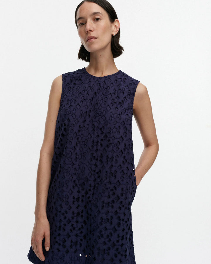 INNOITUS KEIDAS MARIMINI DRESS (DARK BLUE) - MARIMEKKO