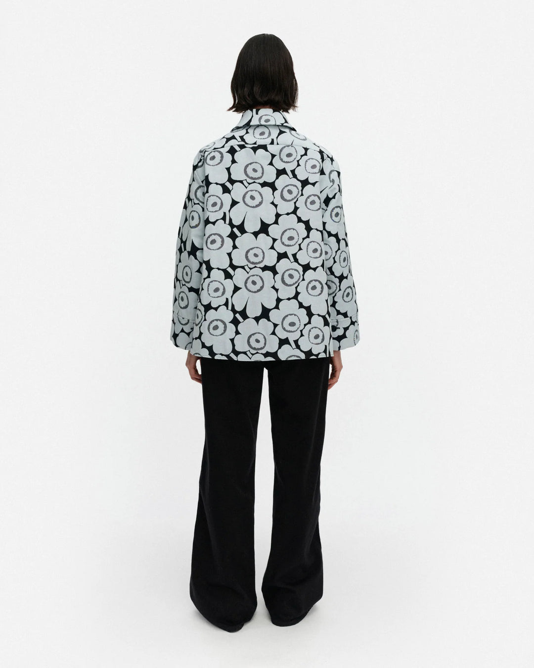 LADONTA UNIKKO SHIRT (BLACK/LIGHT BLUE) - MARIMEKKO