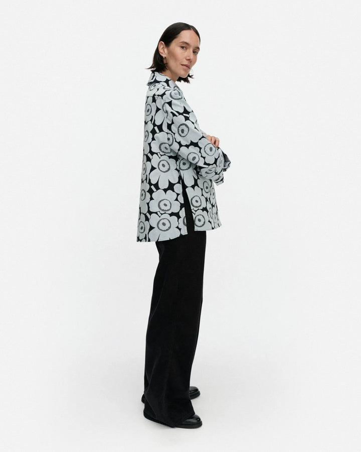 LADONTA UNIKKO SHIRT (BLACK/LIGHT BLUE) - MARIMEKKO