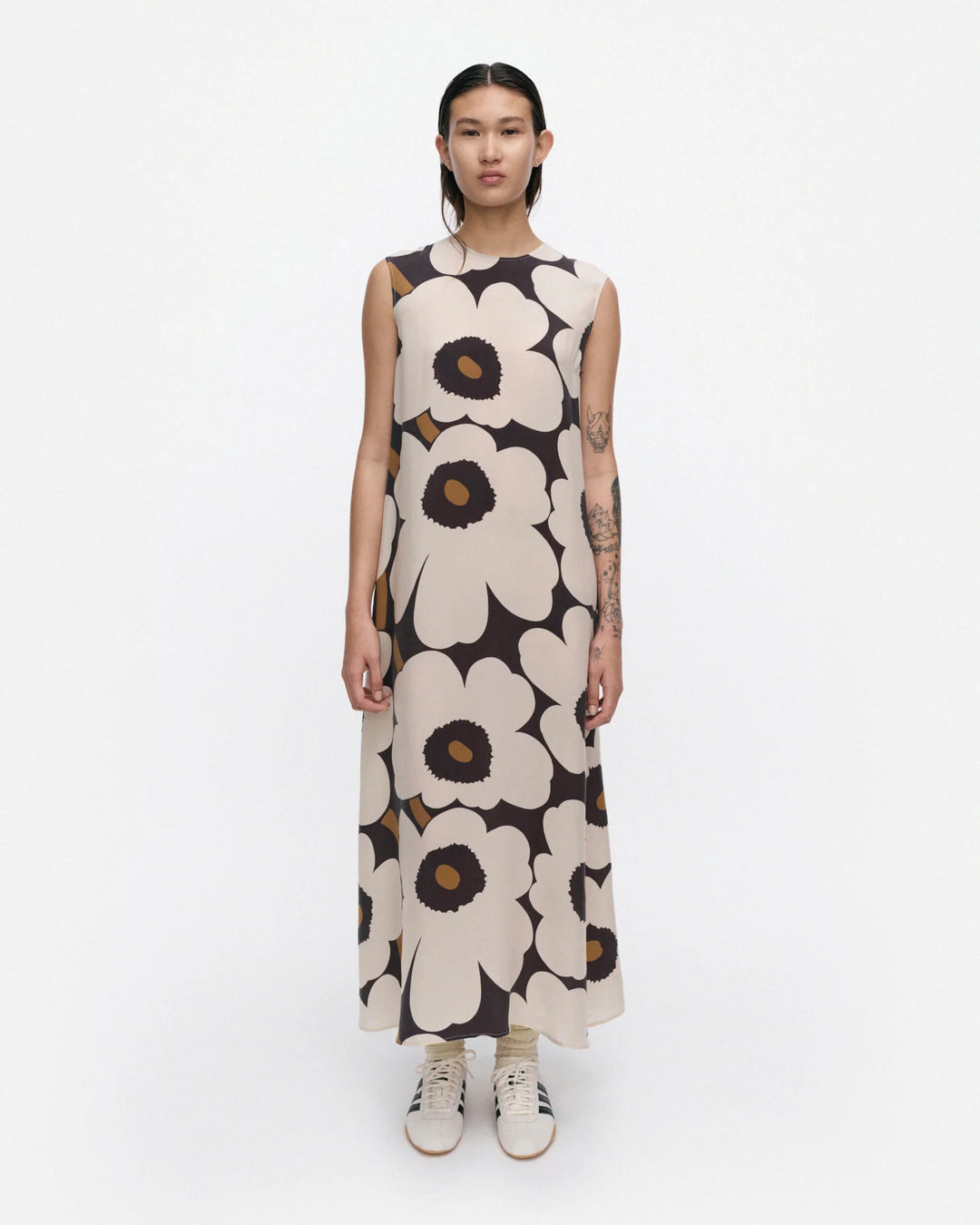 MIGOT UNIKKO DRESS (LIGHT BEIGE, BLACK, BROWN) - MARIMEKKO