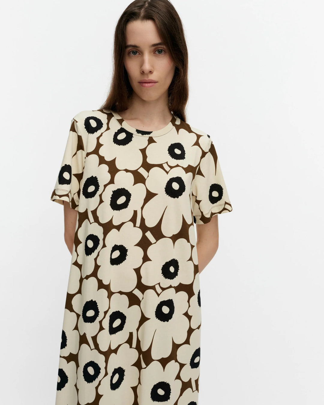 PISTEINEN UNIKKO DRESS (BEIGE/BROWN/BLACK) - MARIMEKKO