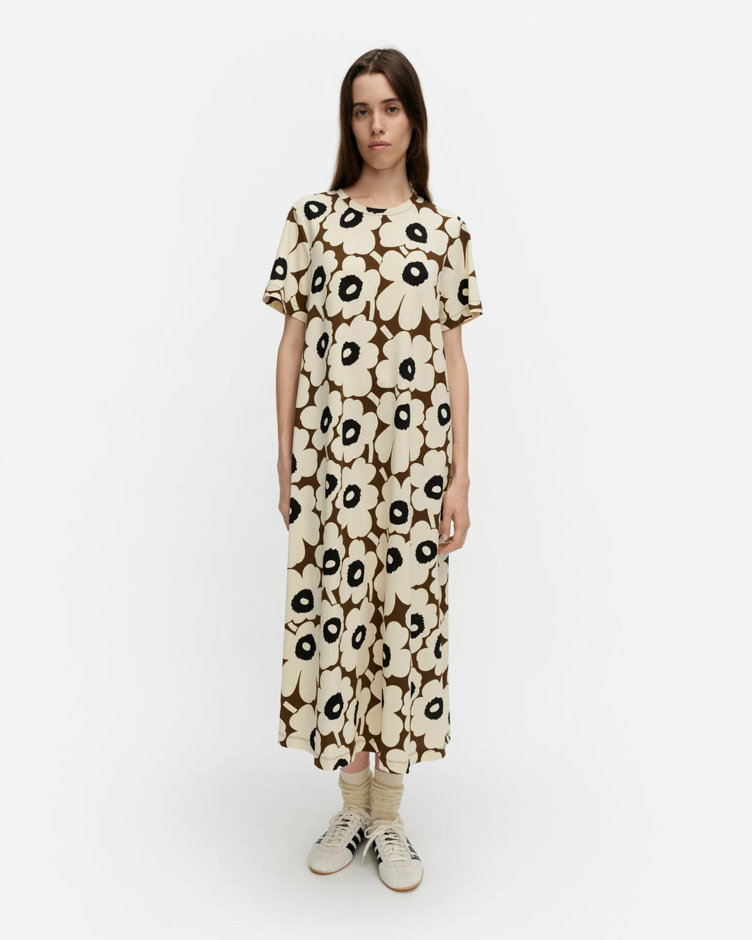 PISTEINEN UNIKKO DRESS (BEIGE/BROWN/BLACK) - MARIMEKKO