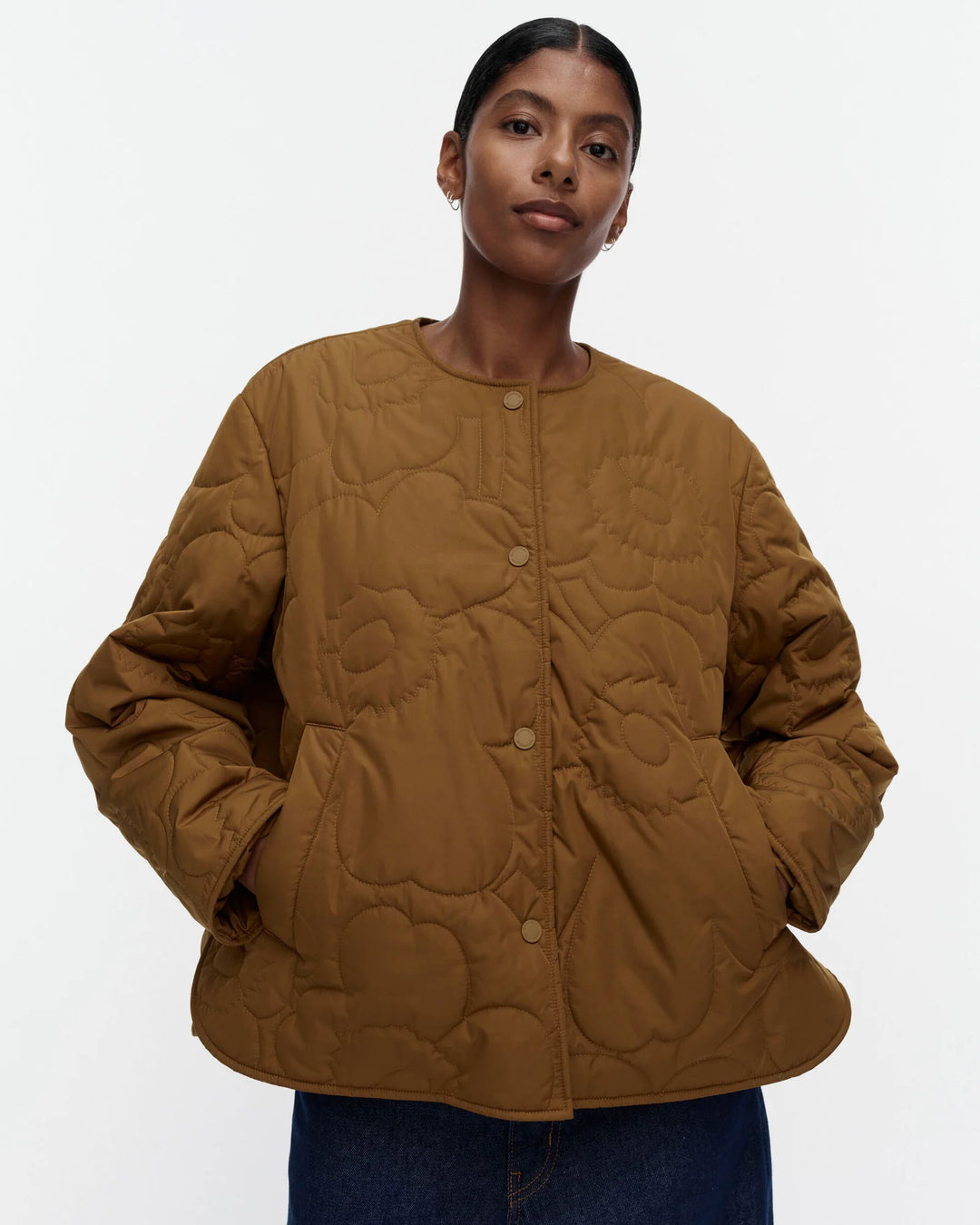 KAPSELI PIIRTO UNIKKO PADDED JACKET (BROWN) - MARIMEKKO