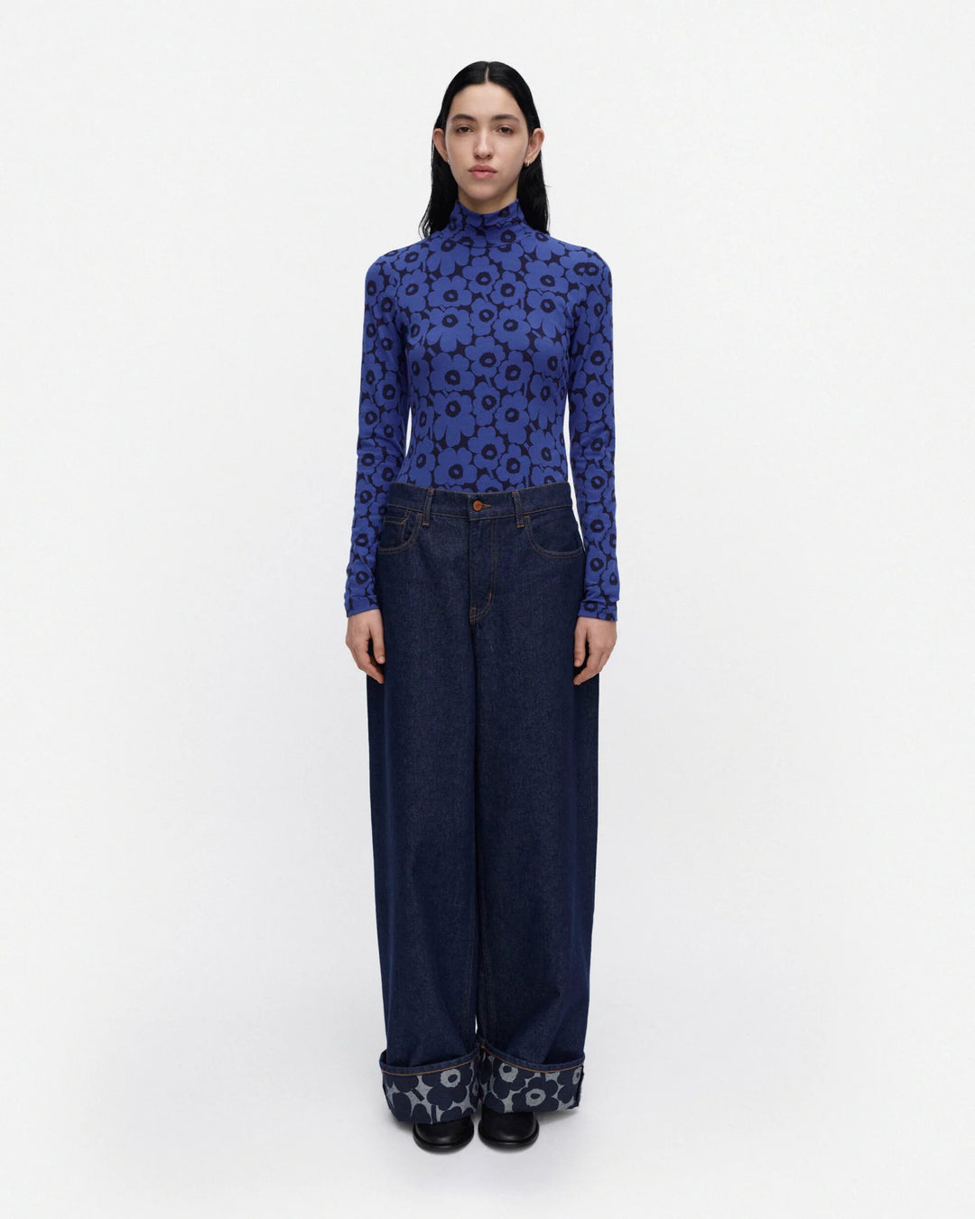 JAKALA UNIKKO TURTLENECK SHIRT (BLUE/DARK BLUE) - MARIMEKKO