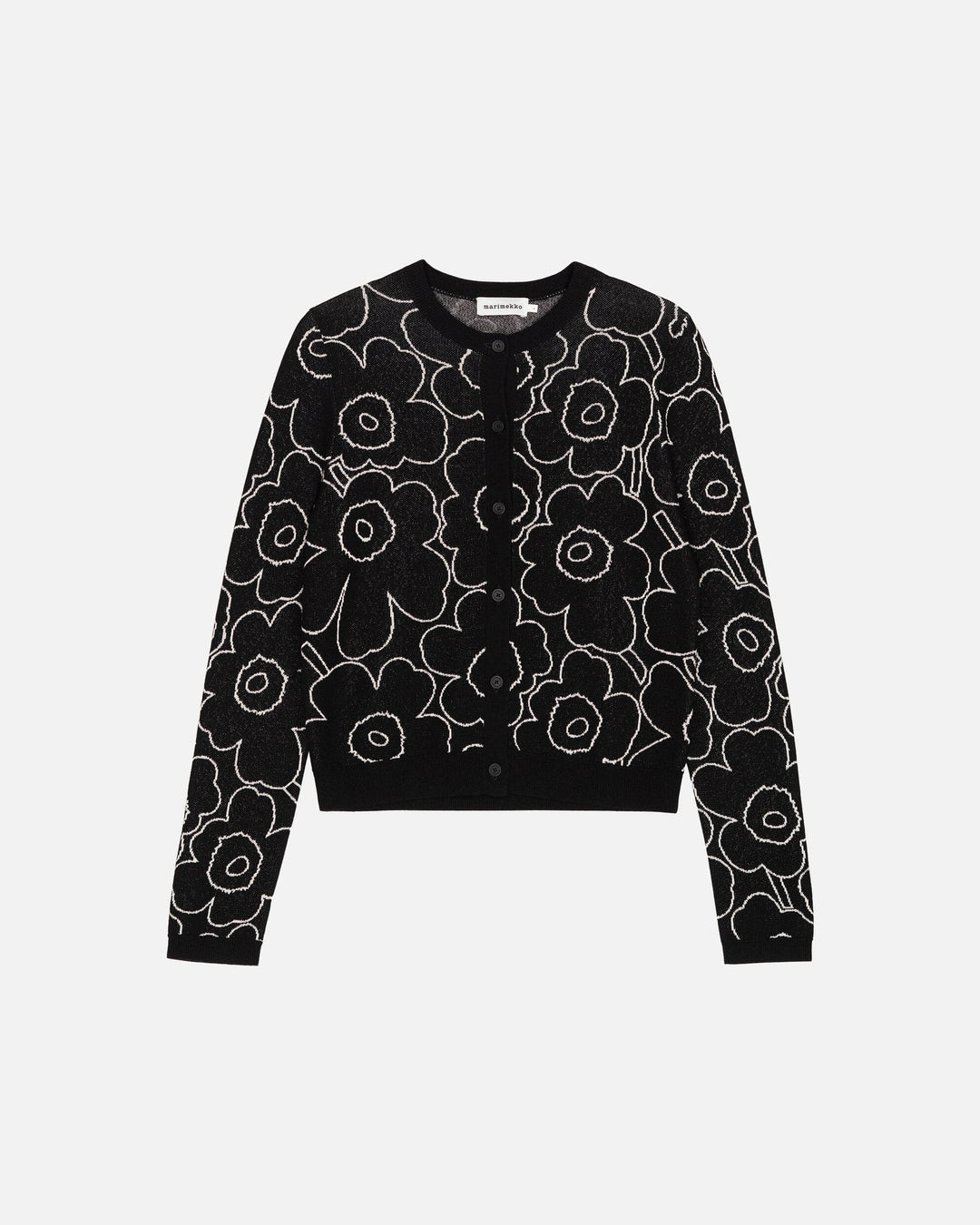 VILLI PIIRTO UNIKKO KNITTED CARDIGAN (BLACK/OFF WHITE) - MARIMEKKO