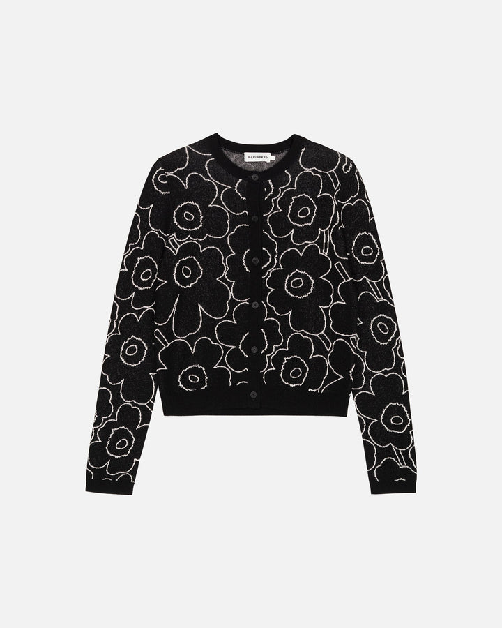 VILLI PIIRTO UNIKKO KNITTED CARDIGAN (BLACK/OFF WHITE) - MARIMEKKO