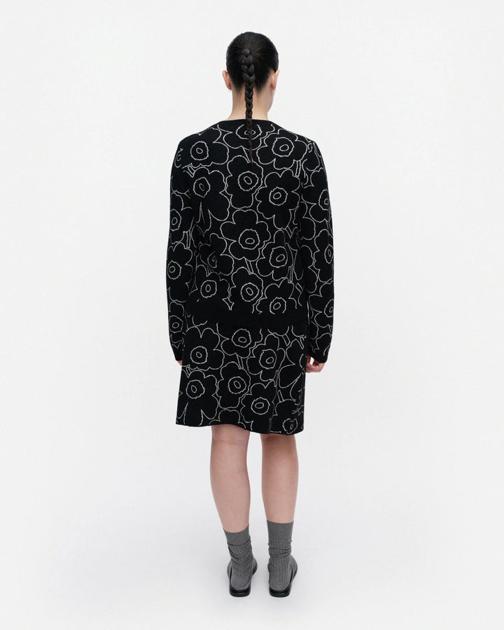 VILLI PIIRTO UNIKKO KNITTED CARDIGAN (BLACK/OFF WHITE) - MARIMEKKO