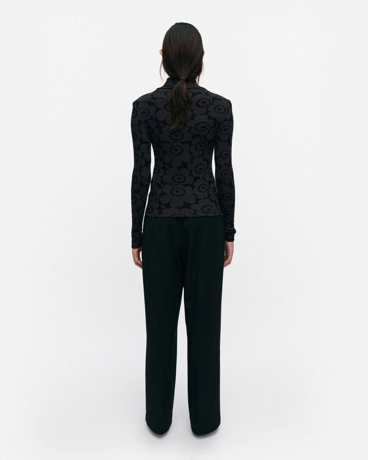 VILPOTUS UNIKKO TURTLENECK SHIRT (BLACK/DARK GREY) - MARIMEKKO