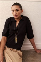 DITA RIBBED SWEATER (BLACK) - MELISSA NEPTON