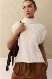 FELICIA CAP SLEEVE KNIT (CREAM) - MELISSA NEPTON