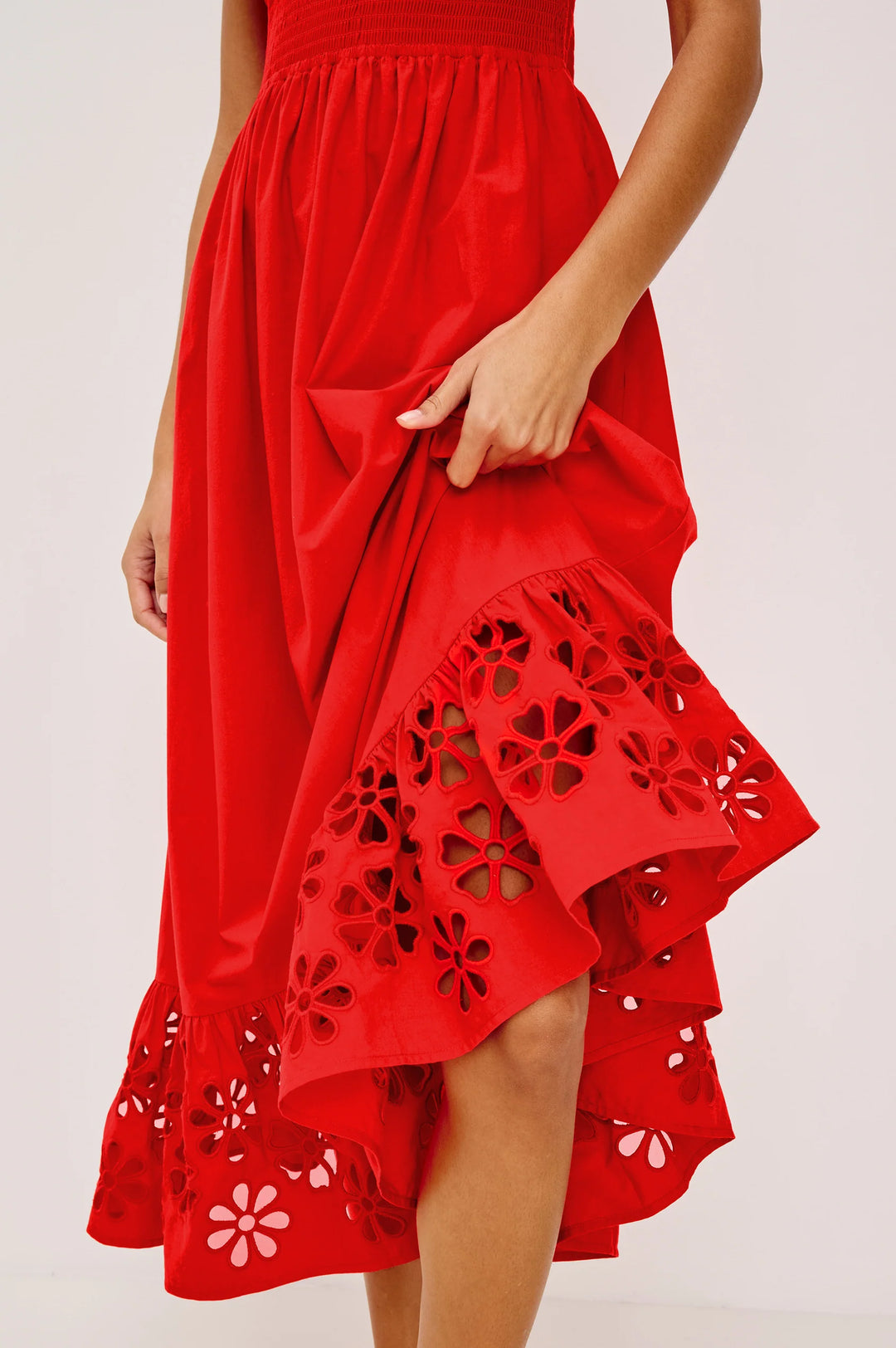 MOIRA MIDI DRESS (SCARLET) - RAILS