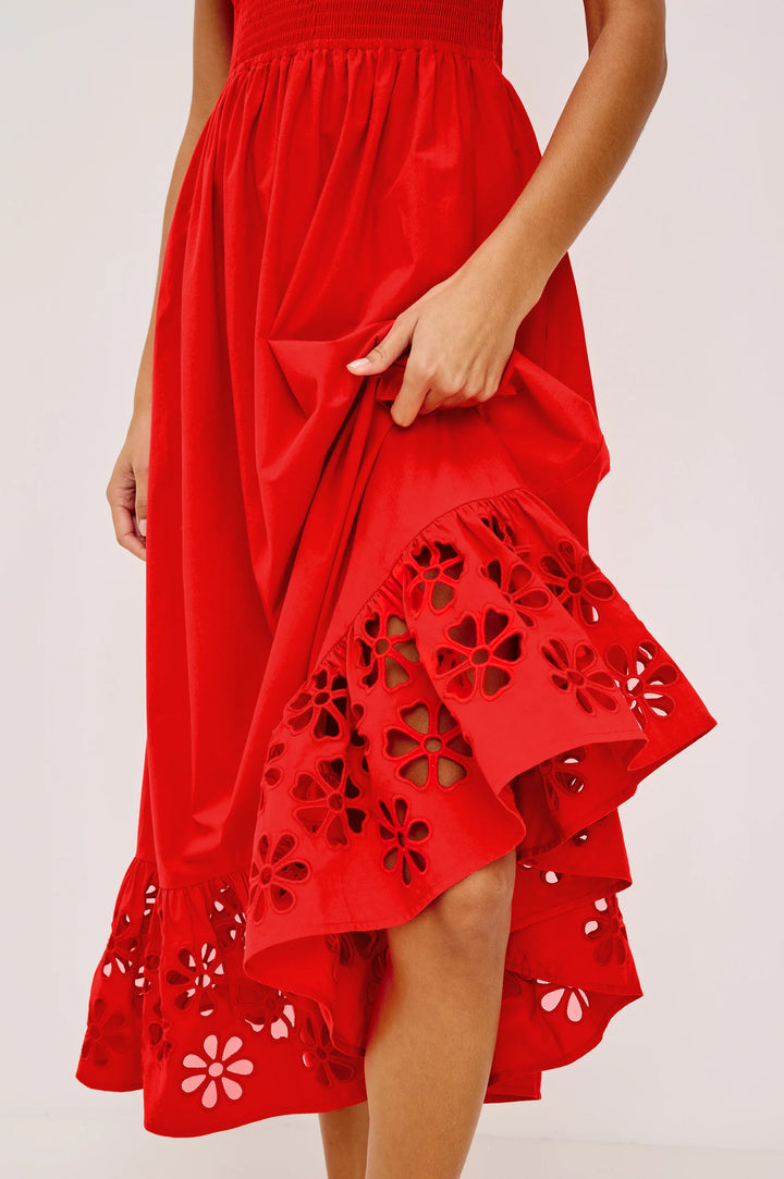 MOIRA MIDI DRESS (SCARLET) - RAILS