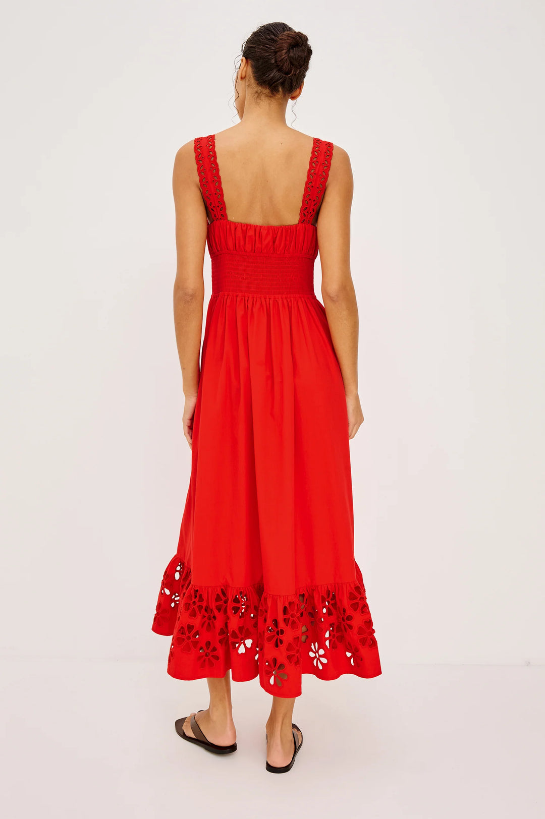 MOIRA MIDI DRESS (SCARLET) - RAILS
