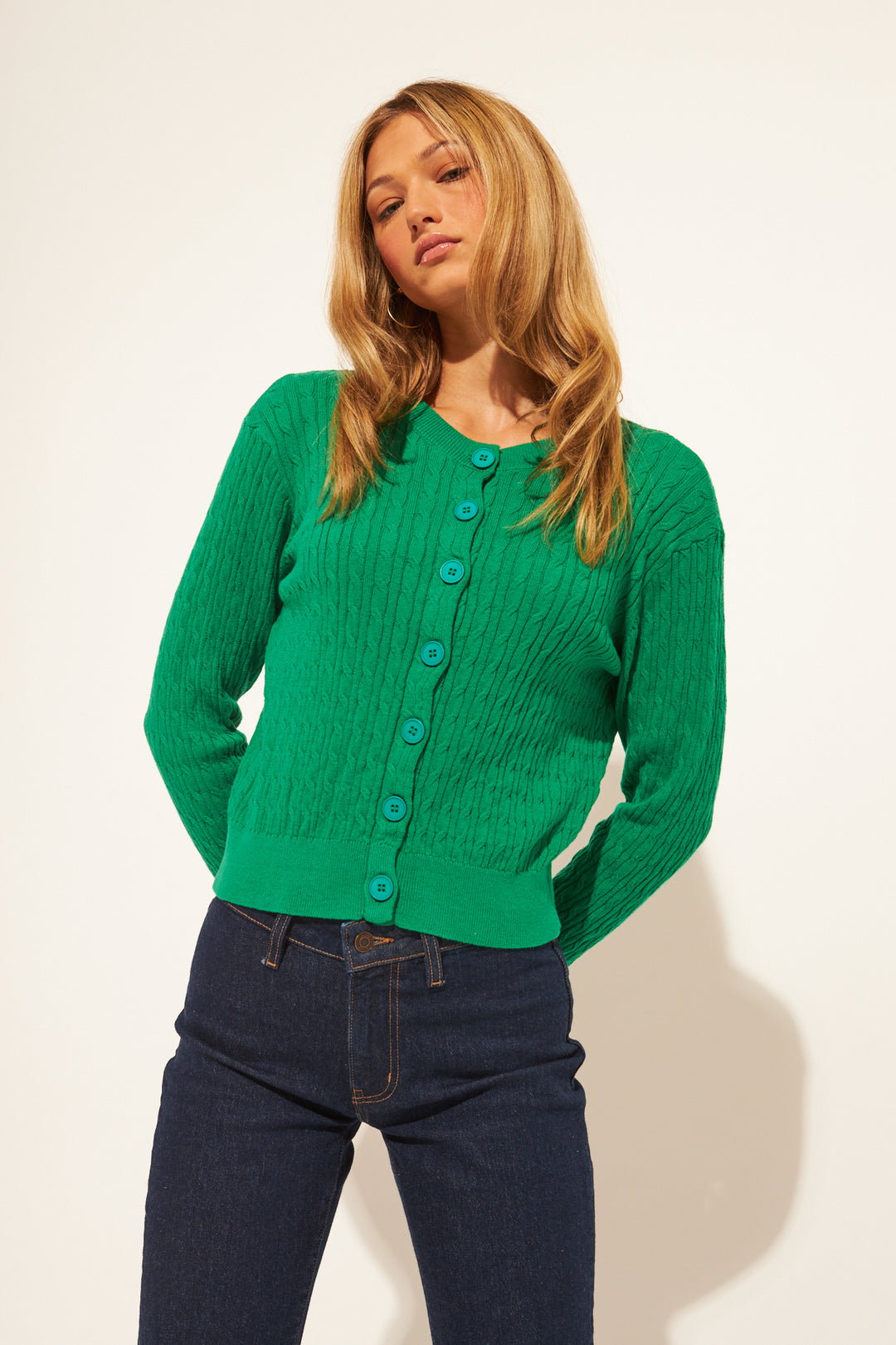 MONROE CARDIGAN (SHAMROCK) - JOHN+JENN