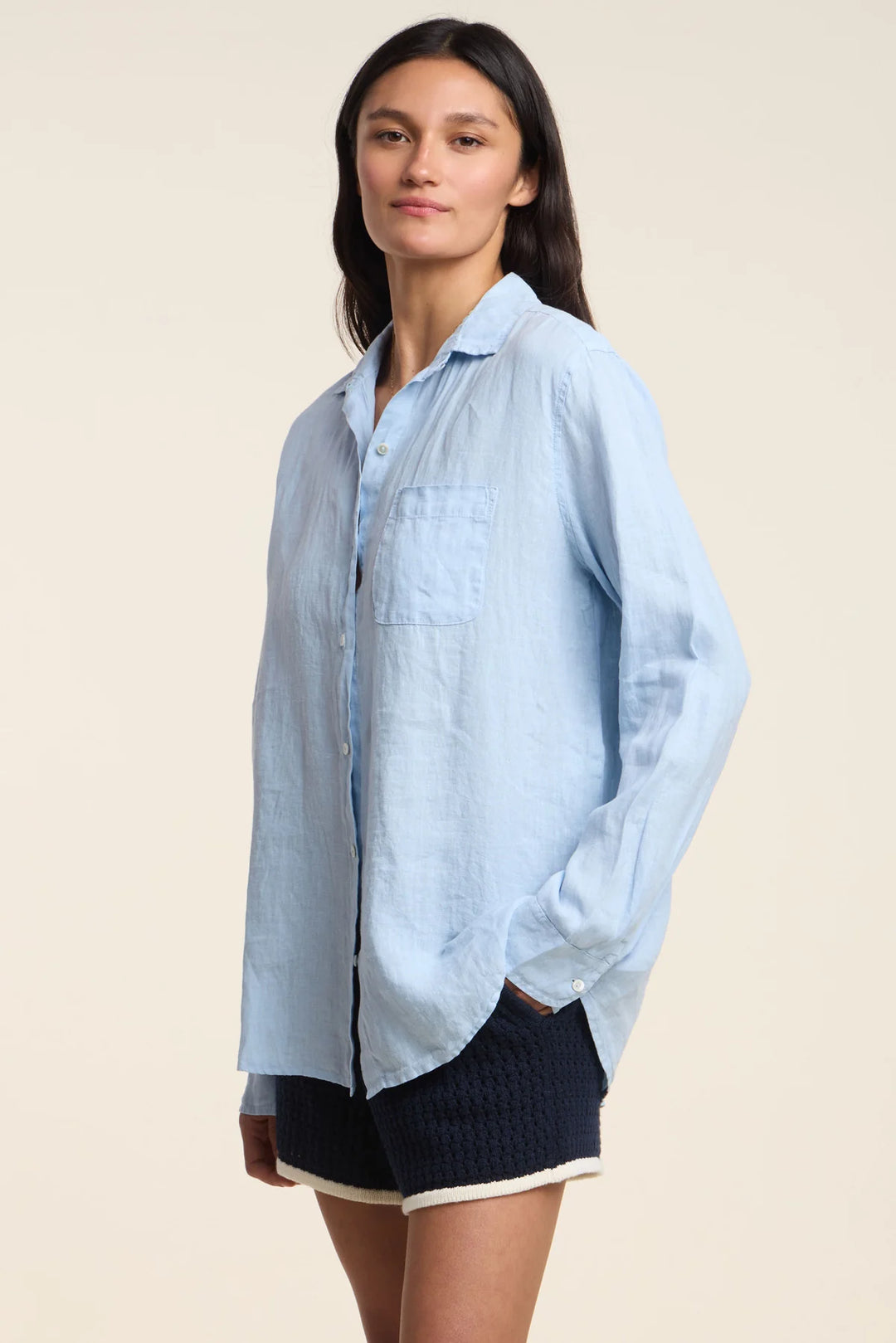 MULHOLLAND WOVEN LINEN TOP (BILLOW) - VELVET