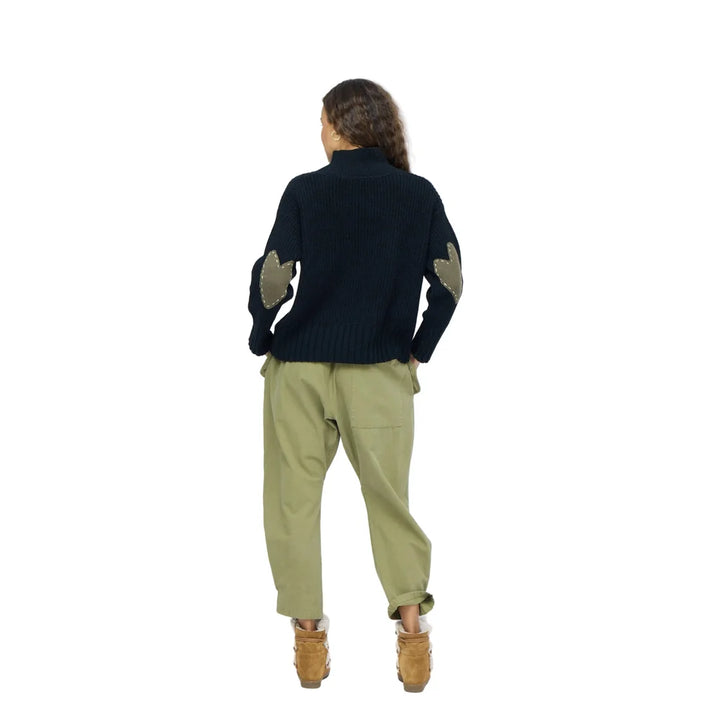 MARLOW IMPERFECT HEART SWEATER (BLACK) - KERRI ROSENTHAL