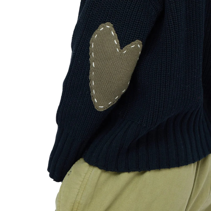 MARLOW IMPERFECT HEART SWEATER (BLACK) - KERRI ROSENTHAL