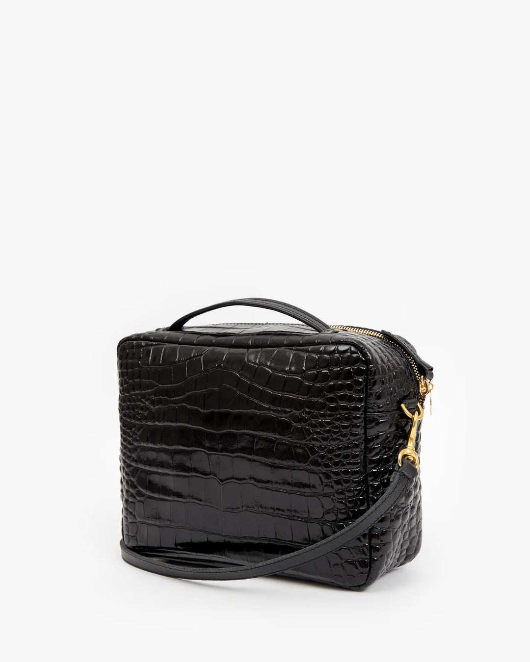 MIRABEL (BLACK EMBOSSED CROC) - CLARE V.