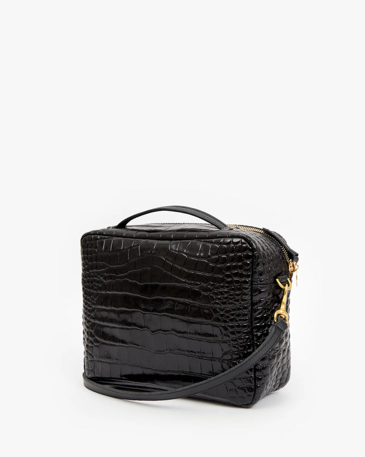 MIRABEL (BLACK EMBOSSED CROC) - CLARE V.