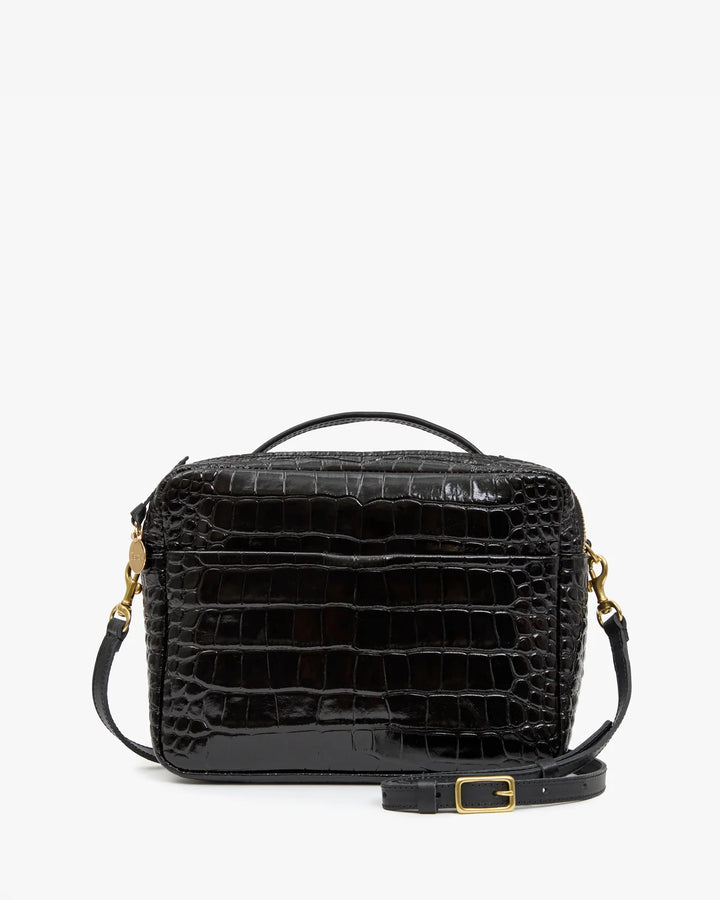 MIRABEL (BLACK EMBOSSED CROC) - CLARE V.