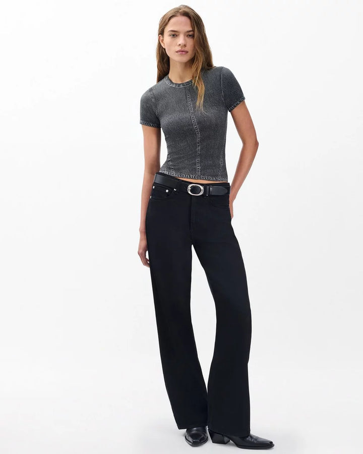 MIRAMAR JERSEY BABY TEE (WASHED BLACK) - RAG & BONE