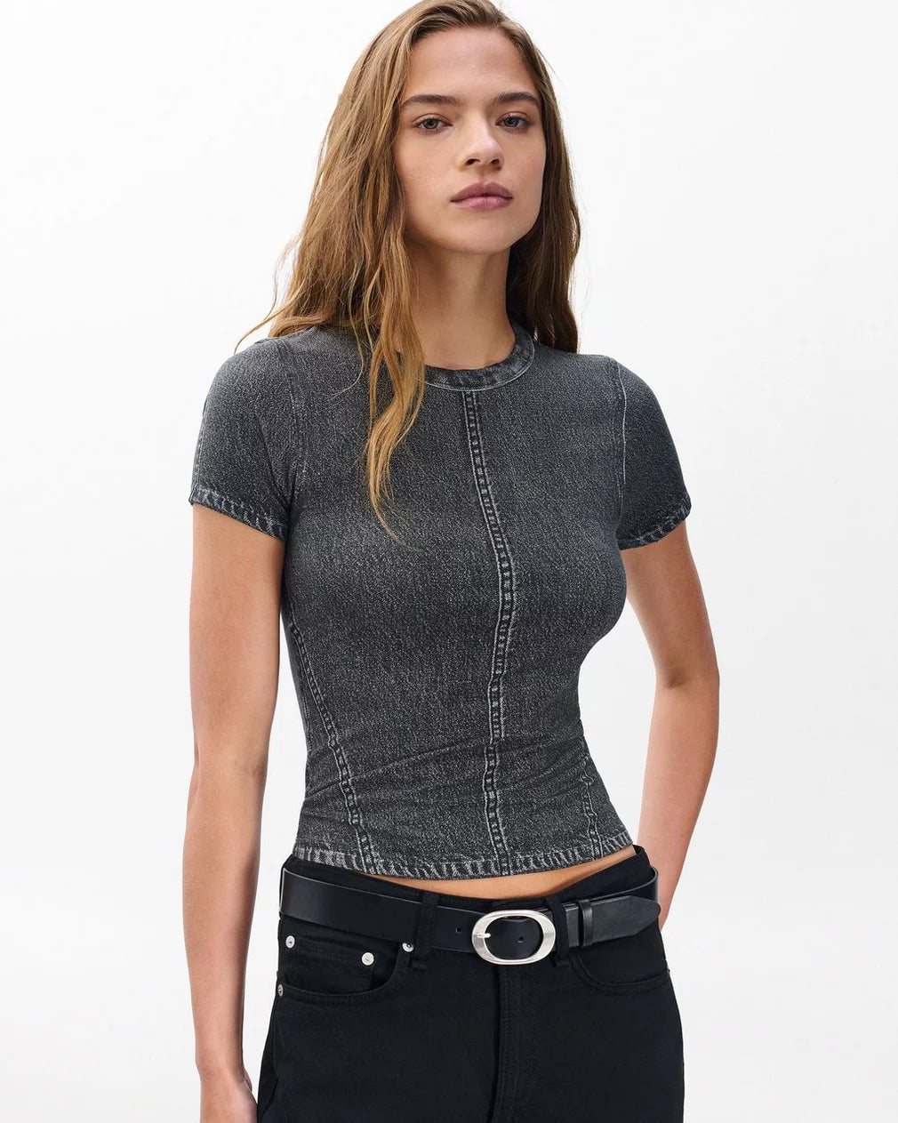 MIRAMAR JERSEY BABY TEE (WASHED BLACK) - RAG & BONE