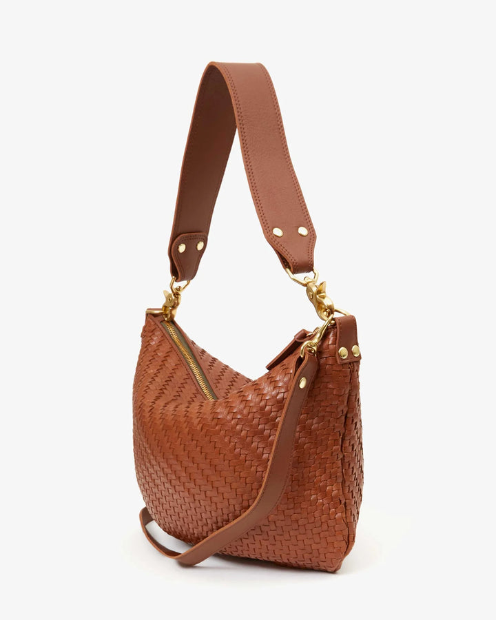 MOYEN MESSENGER (HAZELNUT WOVEN) - CLARE V.