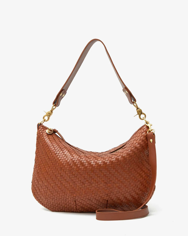 MOYEN MESSENGER (HAZELNUT WOVEN) - CLARE V.