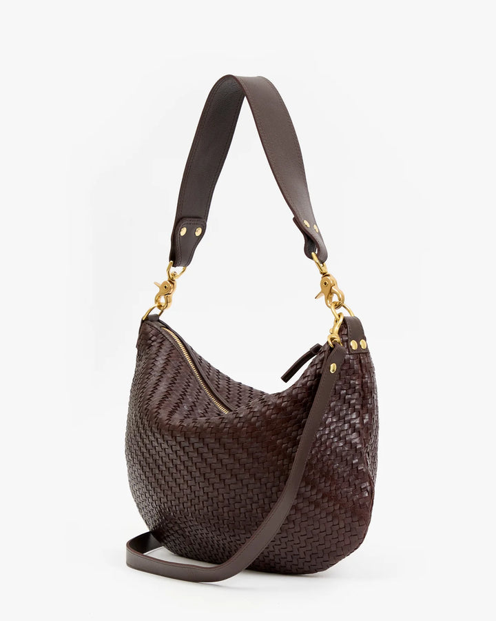MOYEN MESSENGER WOVEN ZIG ZAG (CHOCOLATE) - CLARE V.