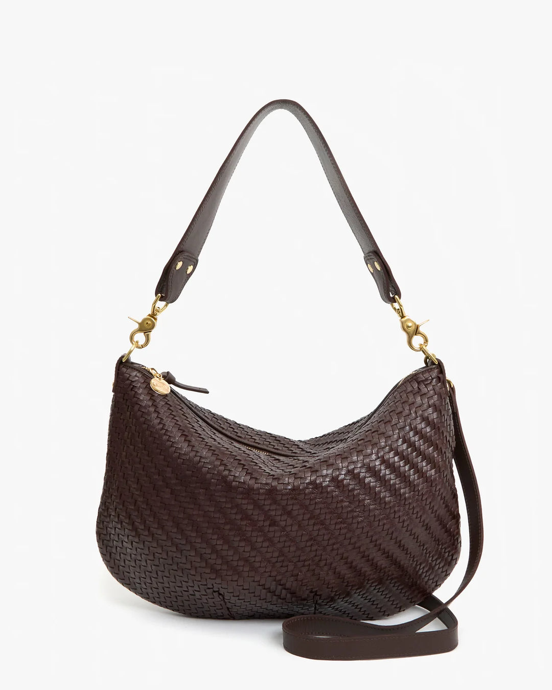 MOYEN MESSENGER WOVEN ZIG ZAG (CHOCOLATE) - CLARE V.