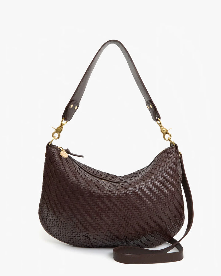 MOYEN MESSENGER WOVEN ZIG ZAG (CHOCOLATE) - CLARE V.